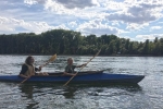 Jan im Faltboot auf dem Rhein 2