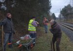 Christbäume in die Benjeshecke